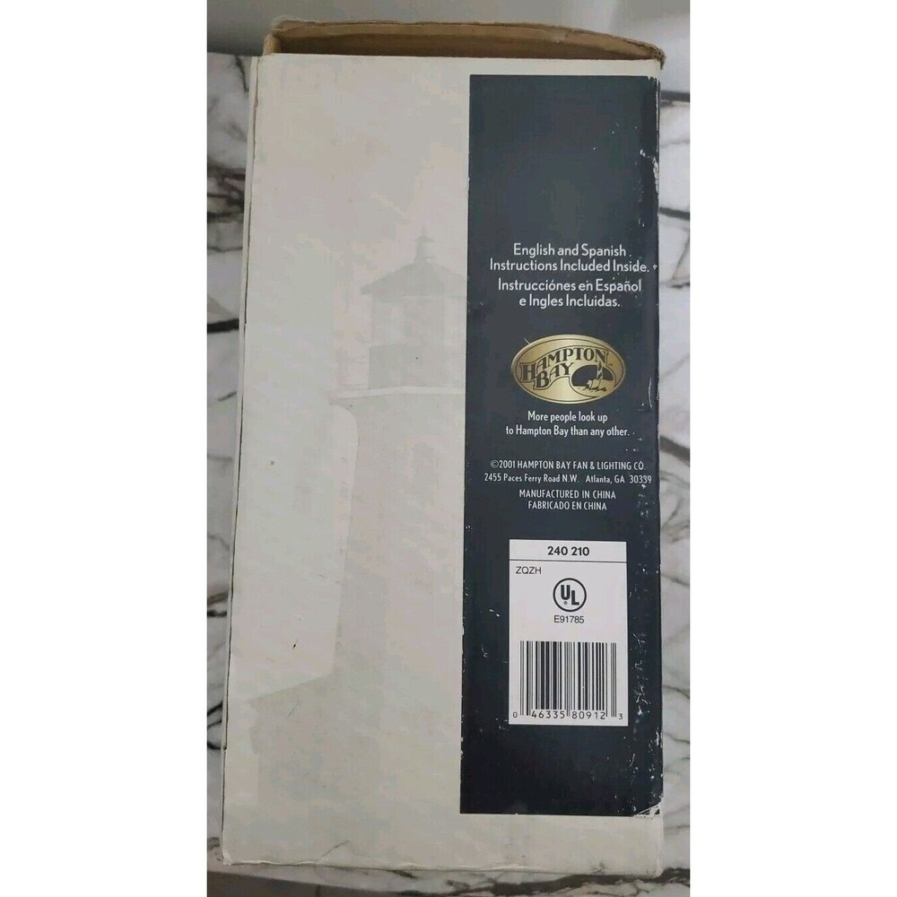 Hampton Bay Black Outdoor Flush Mount Frosted Glass - Picture 2 of 3